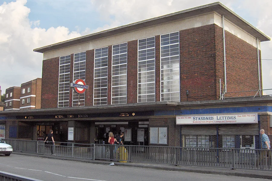 Acton Town underground station entrance.