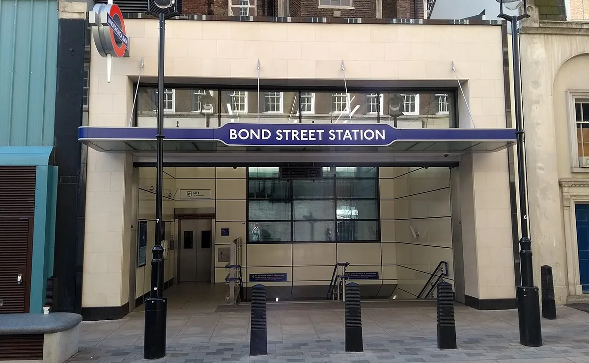 Bond Street station - entrance on Marylebone Lane