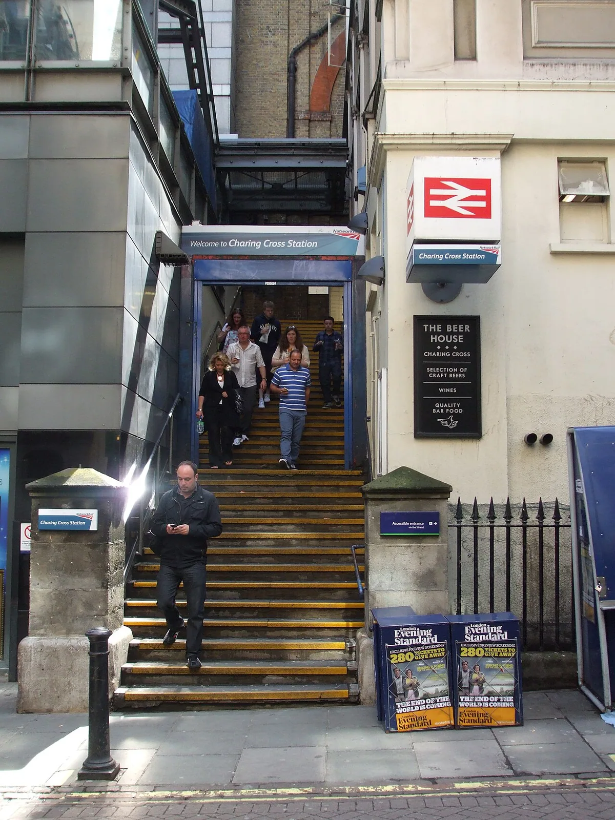 Charing Cross main line station eastern entrance, on Villiers Street