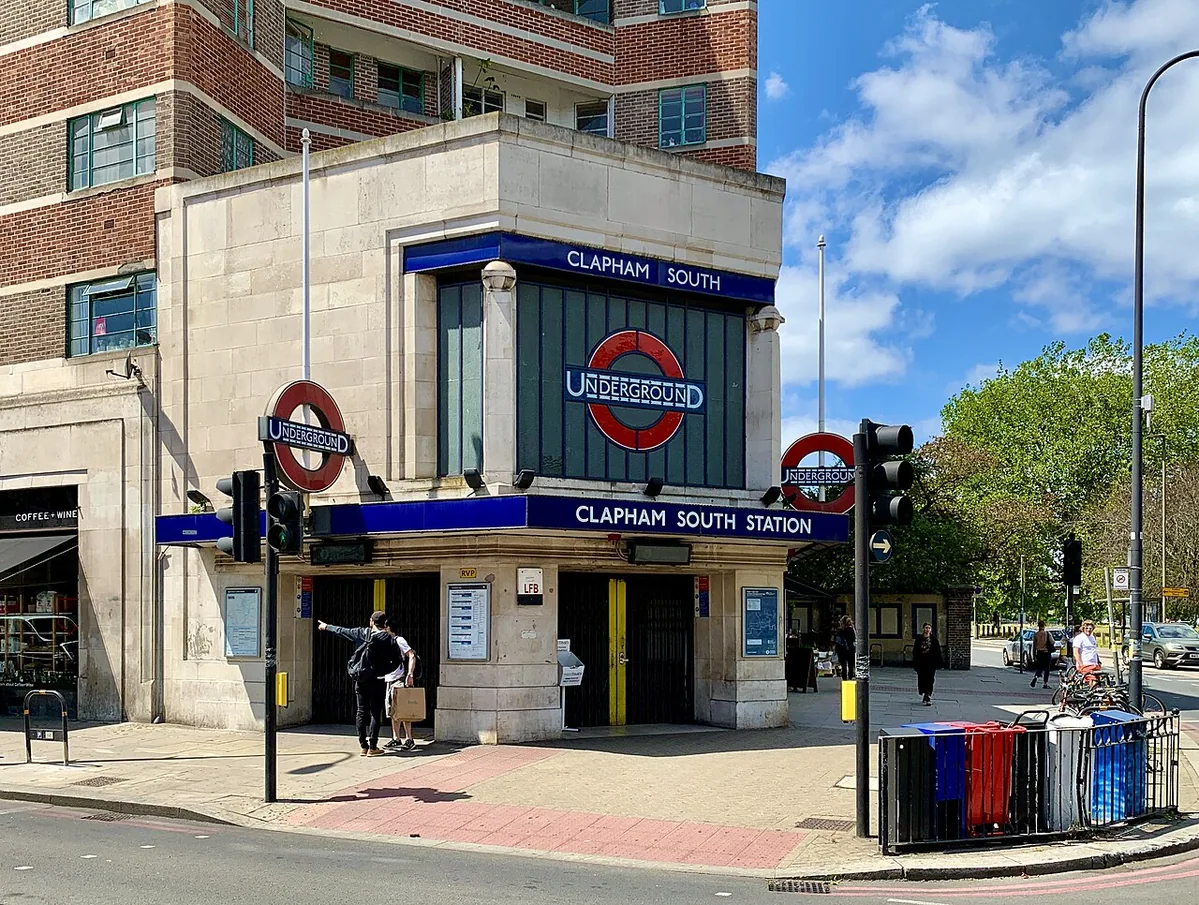 Entrance building of Clapham South tube station. Taken during my Northern Line Tube Walk .