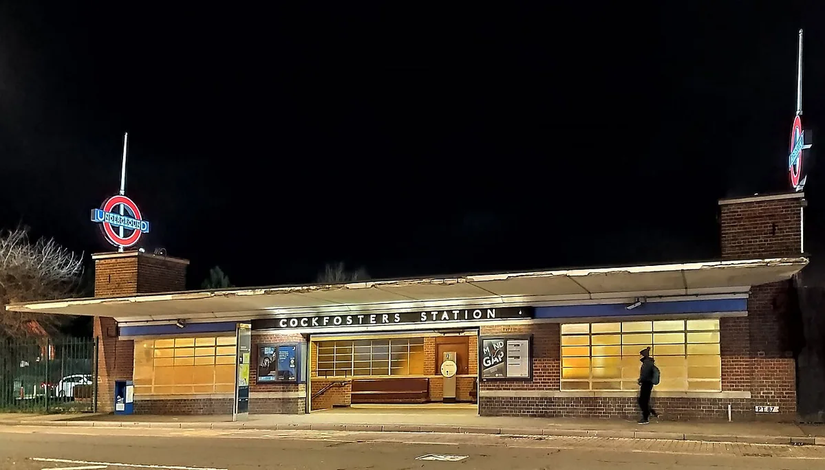 Cockfosters tube at night Feb 2020