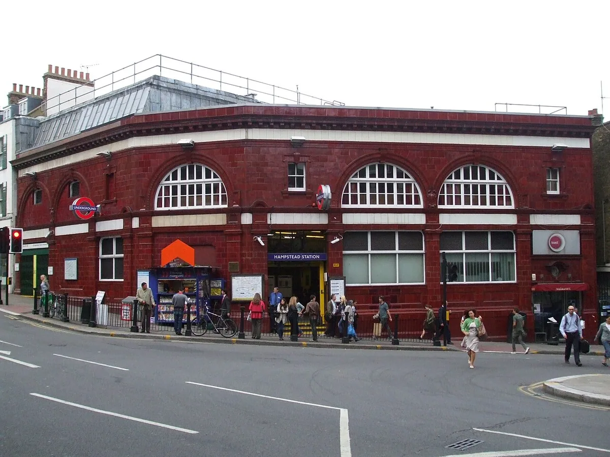 Hampstead tube station on the Northern line, as seen in 2008.
