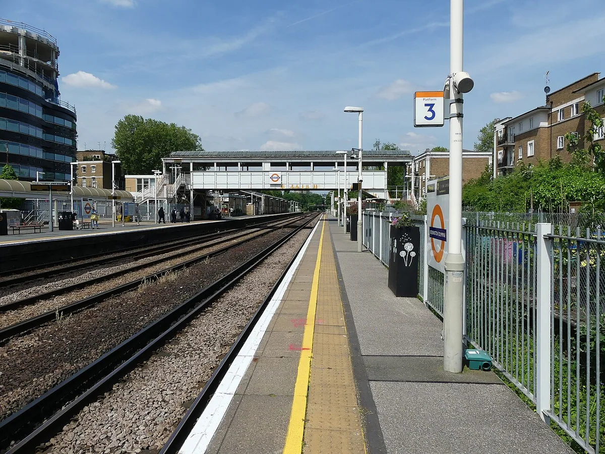 Kensington (Olympia) station as seen in 2024.