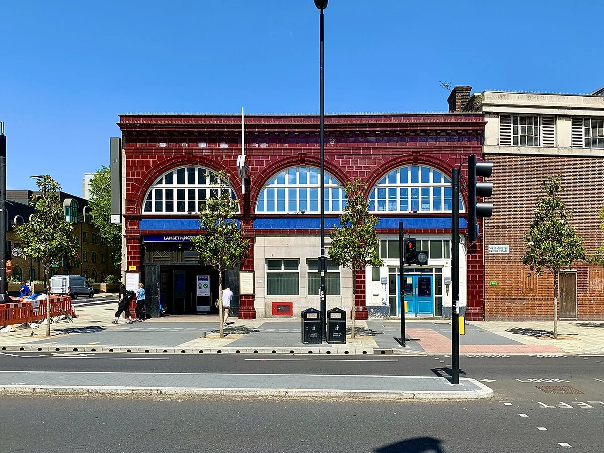 Entrance of Lambeth North tube station. Taken during my Northern Line Tube Walk .