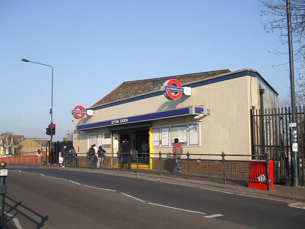 Leyton tube station on the A112 Leyton High Road