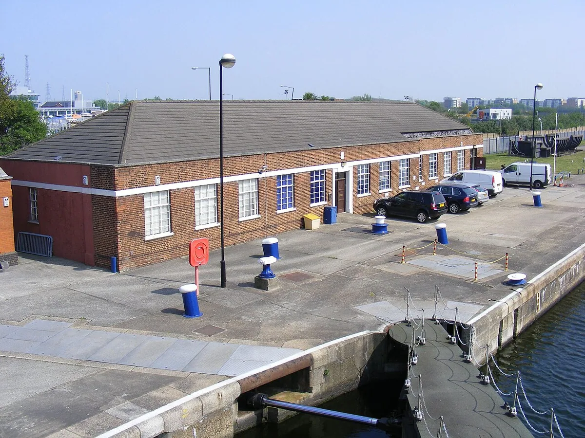 Royal Docks entrance London E16