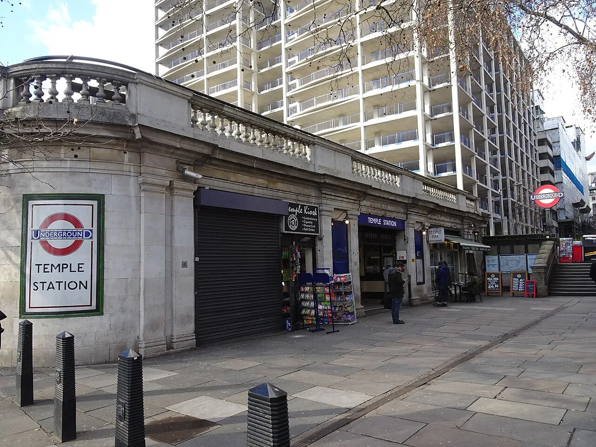 Temple Underground station, London