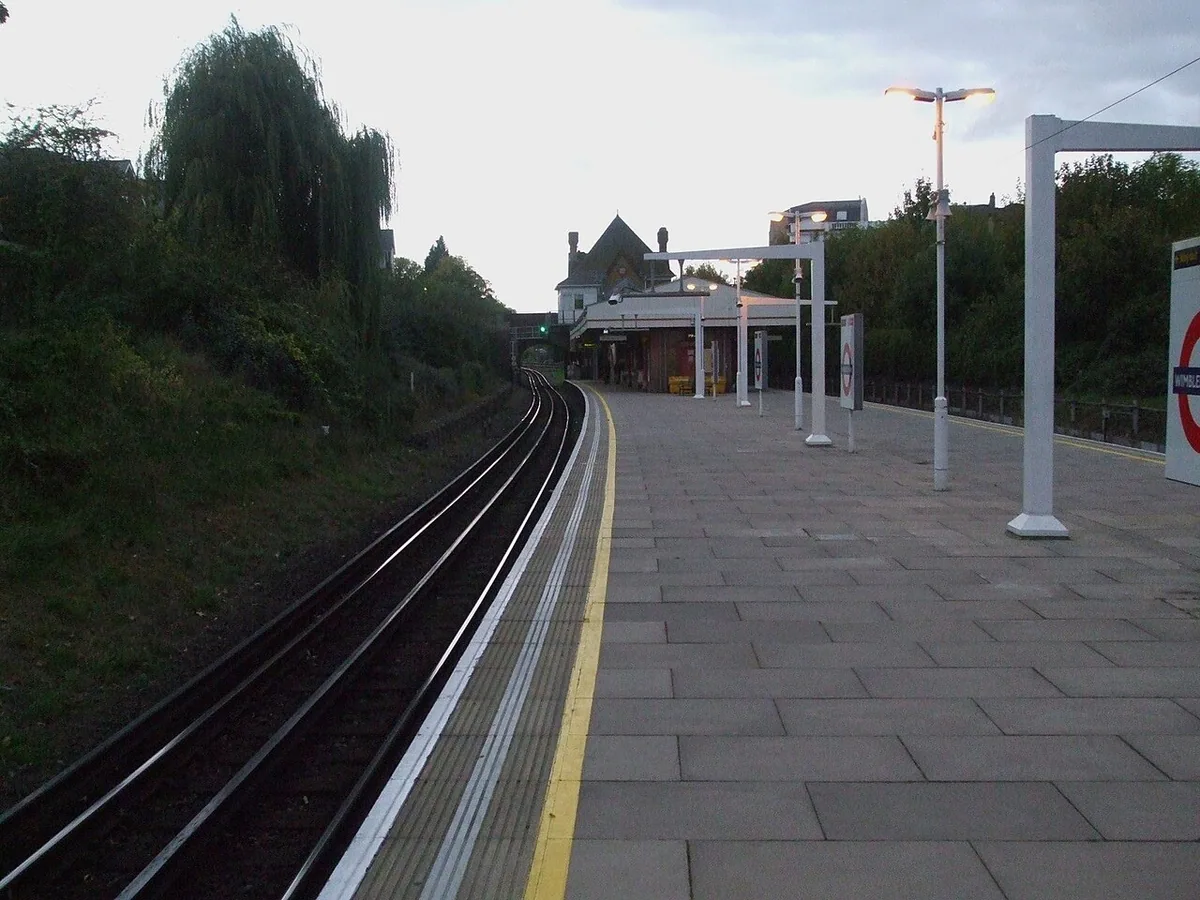 Wimbledon Park tube station looking north